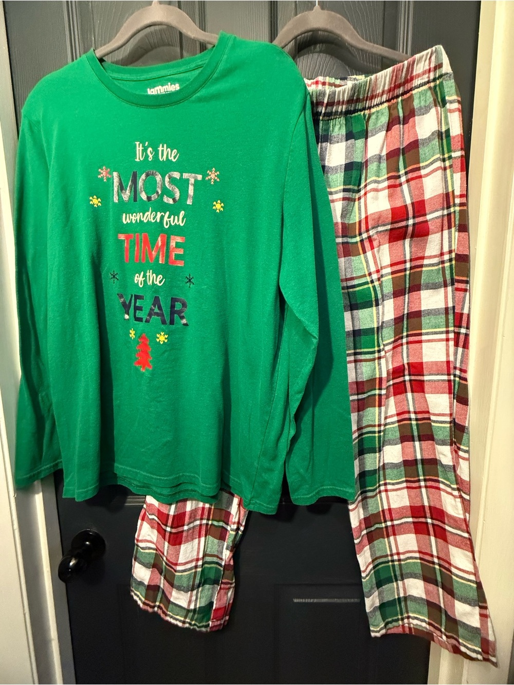 Jammies For Your Families Men’s M Christmas Pajama Set Plaid Holiday EUC